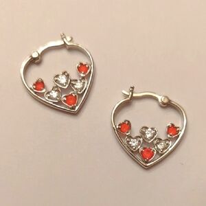 Sterling Silver Heart Shaped Earrings